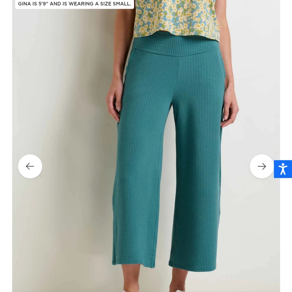 Toad&Co Teal Wide-Leg Pants